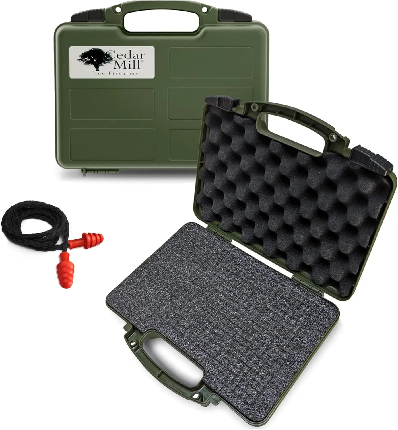 Cedar Mill Fine Firearms Hard Gun Cases for Handguns - TSA Approved Firearm Travel Case, Military-Grade Pistol Carrying Case with DS3TeK, Dual-Lock System & Customizable EPE Foam