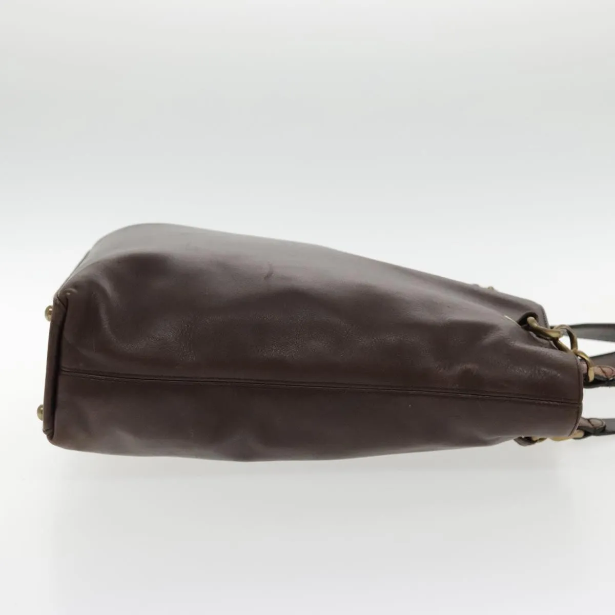 CHANEL Chain Tote Bag Leather Brown CC bs18700