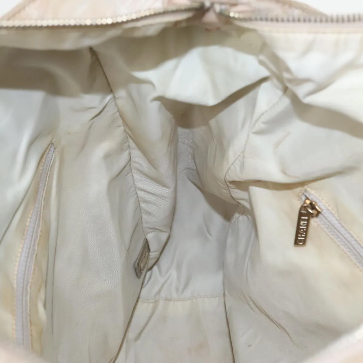 CHANEL New Travel line Tote Bag Nylon Beige Gold CC 95463