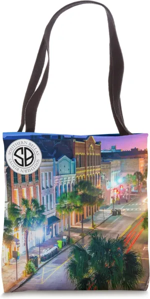 Charleston Rainbow Row Tote Bag Tote Bag