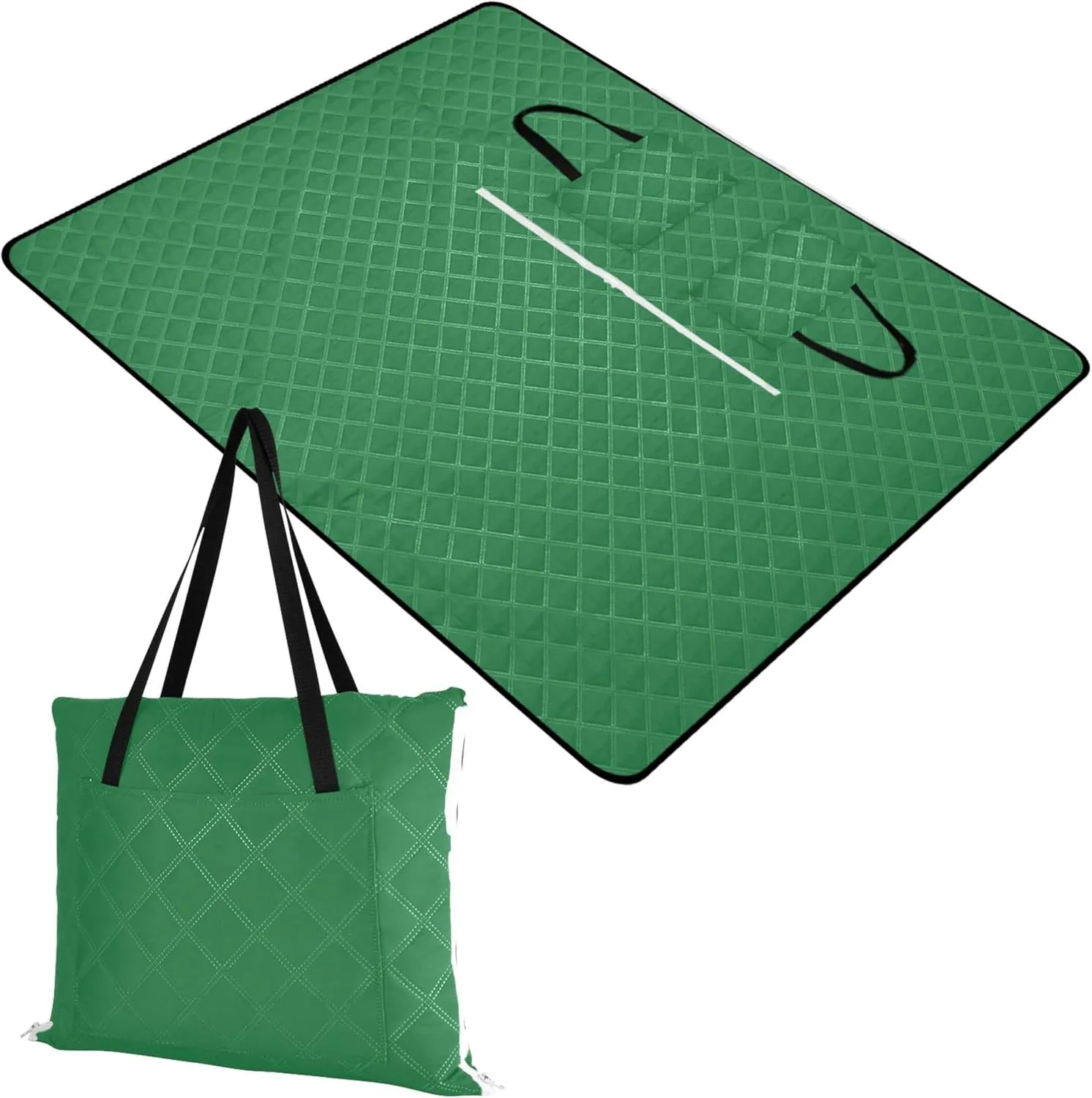CHIFIGNO Viridian Sand Blankets for Beach Sandproof Outdoor Blanket for Grass Picnic Supplies Foldable Mat 80" x 60"