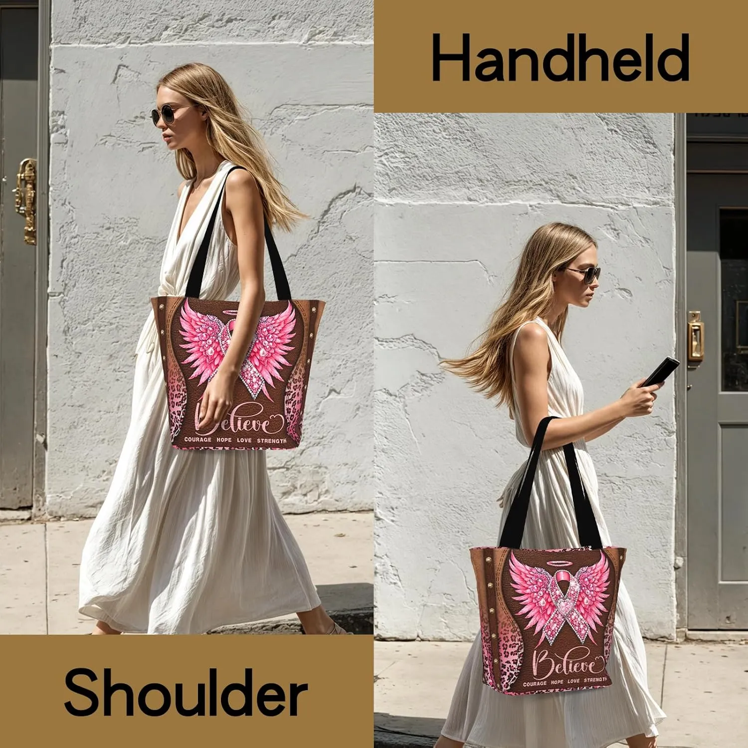 Christian Bible Tote Bags for Women Bible Church Bags Religious Reusable Grocery Bag