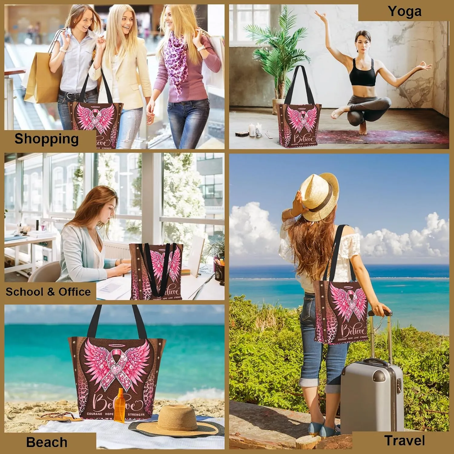 Christian Bible Tote Bags for Women Bible Church Bags Religious Reusable Grocery Bag