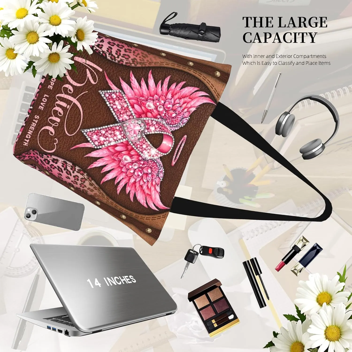 Christian Bible Tote Bags for Women Bible Church Bags Religious Reusable Grocery Bag
