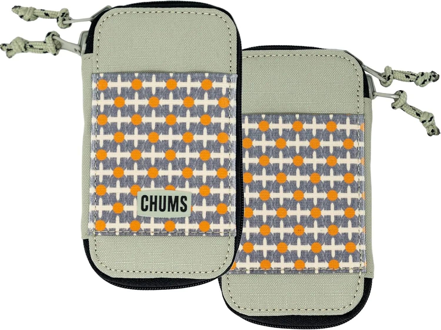 Chums Reversi Polyester Wallet – Reversible Zippered Pouch for Men and Women (Geo Dots)