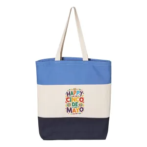 Cinco de Mayo Tote Bag, Fiesta Party Shirt, May 5th Shoulder Bag, Gift for Fiesta Lover, Mexican Party (Tri-Color Tote Bag, Design 08)