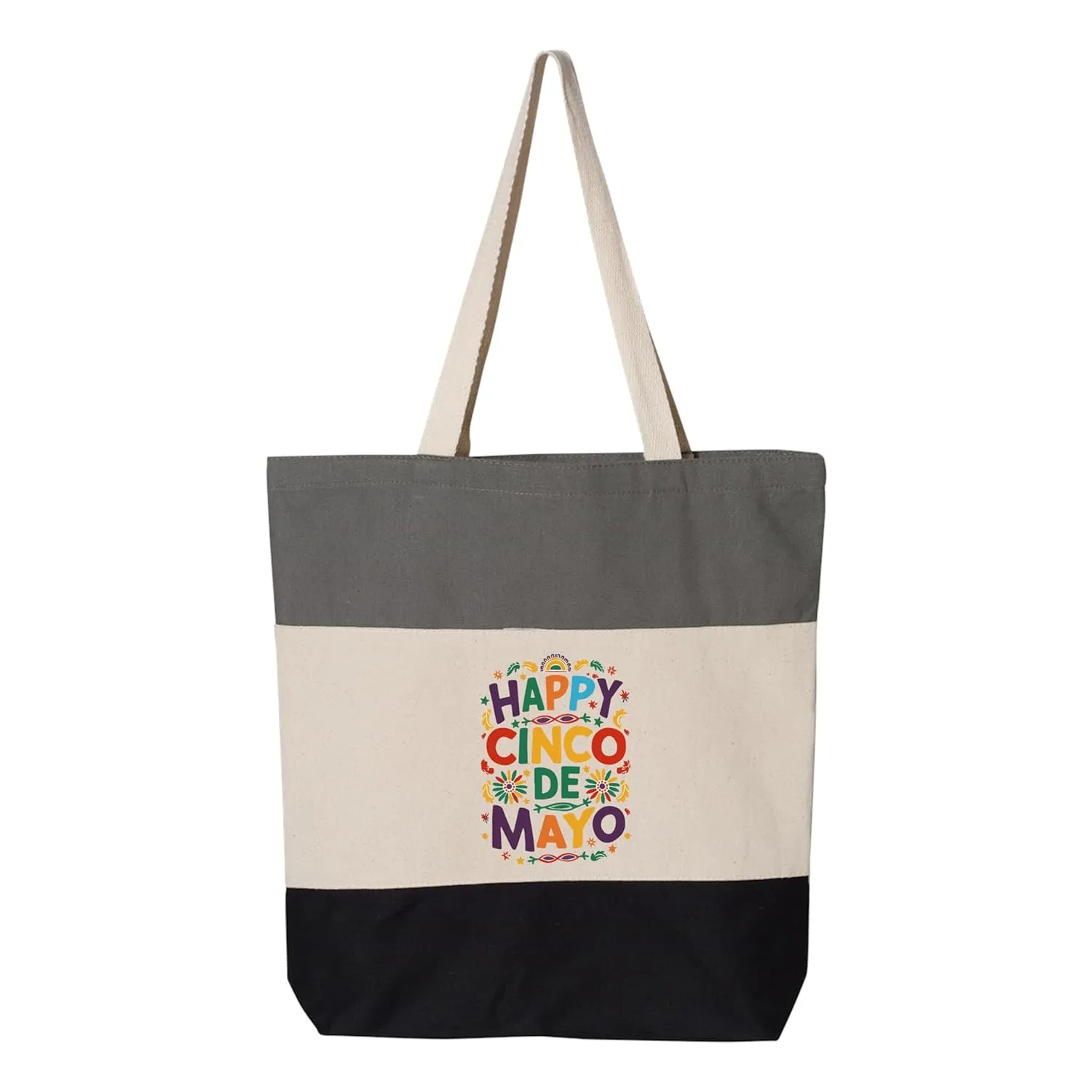 Cinco de Mayo Tote Bag, Fiesta Party Shirt, May 5th Shoulder Bag, Gift for Fiesta Lover, Mexican Party (Tri-Color Tote Bag, Design 08)