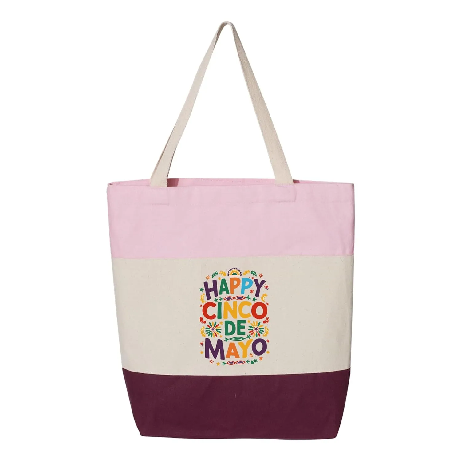 Cinco de Mayo Tote Bag, Fiesta Party Shirt, May 5th Shoulder Bag, Gift for Fiesta Lover, Mexican Party (Tri-Color Tote Bag, Design 08)