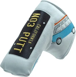 CMC Design Custom Cali Route 66 White Embroidered Golf Blade Head Cover - Glove Soft Lining - Design Elements Include Applique & Embossing - Great Fit for Any Club as Golf Head Covers, Blade Cover