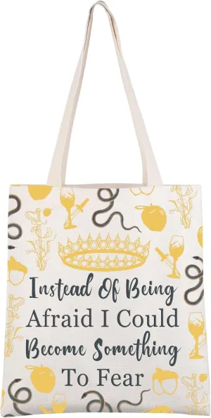 CMNIM Crueel Merch Crueel Book Lover Tote Bag for Fans Instead Of Being Afraid I Could Become Something To Fear