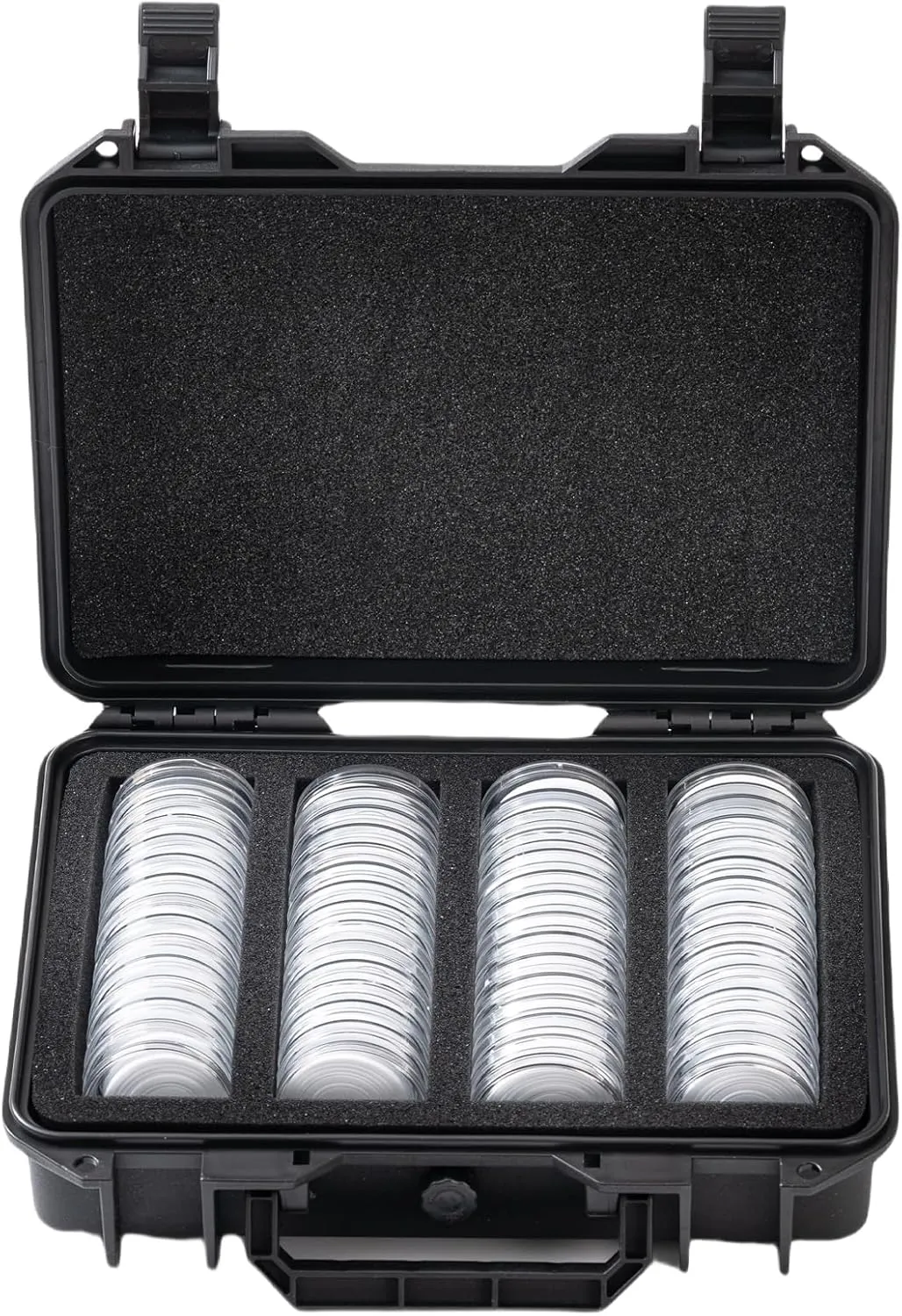 Coin Case Contains 60 Pcs Clear Plastic Coin Capsules, up to 40mm Coin Collection American Silver Eagle Liberty Coin（17/20/25/27/30/33/38/40mm）