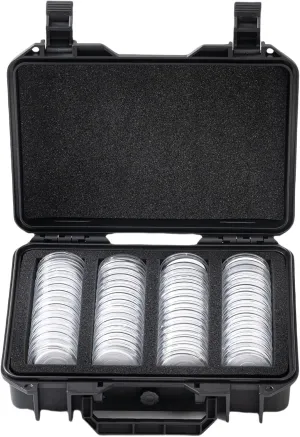 Coin Case Contains 60 Pcs Clear Plastic Coin Capsules, up to 40mm Coin Collection American Silver Eagle Liberty Coin（17/20/25/27/30/33/38/40mm）