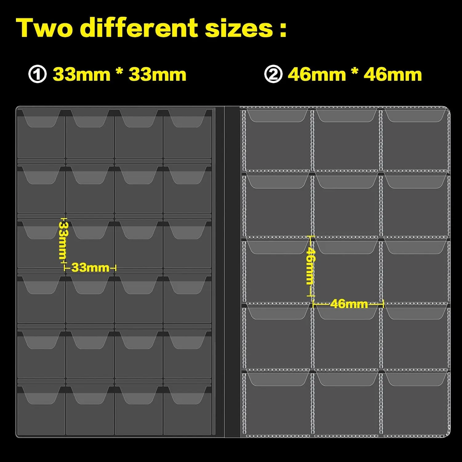Coin Collection Book Holder Album for Collectors, 300 Pockets Coins Display Storage Case, Collecting Sleeves Organizer Box for Collections Supplies, Money Currency, Pennies (Green)
