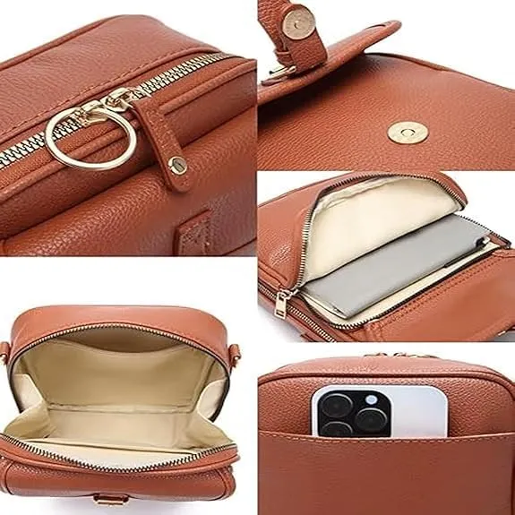 Collaboraten1 Crossbody Leather Bag, Urvashi Crossbody Bag,Urvashivintage Double Layer Large Capacity Mini Bags