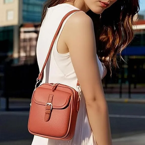 Collaboraten1 Crossbody Leather Bag, Urvashi Crossbody Bag,Urvashivintage Double Layer Large Capacity Mini Bags