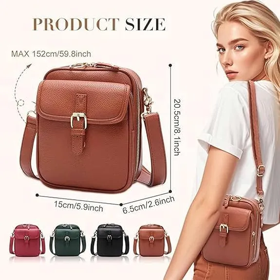 Collaboraten1 Crossbody Leather Bag, Urvashi Crossbody Bag,Urvashivintage Double Layer Large Capacity Mini Bags