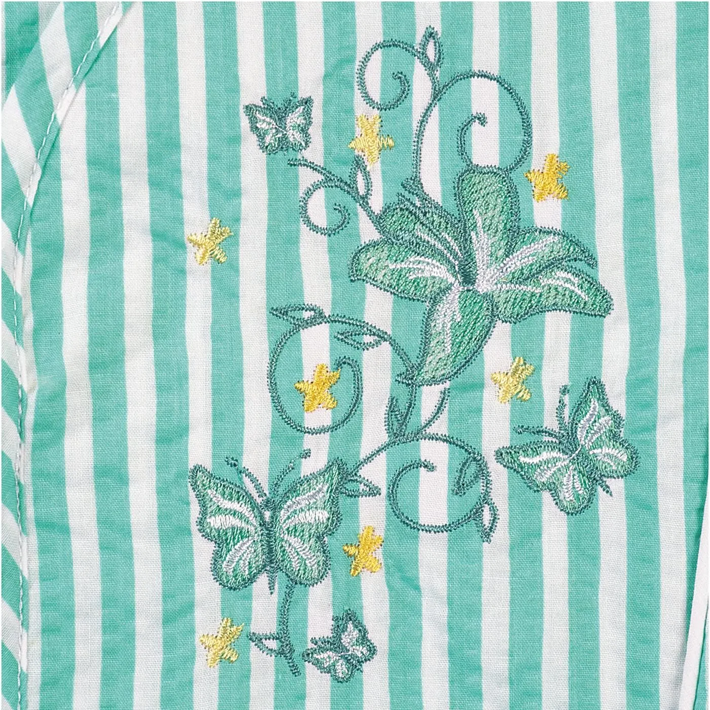 Collections Etc Seersucker Embroidered Floral Lounger