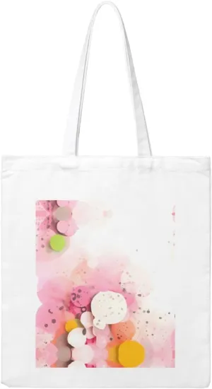 Color fragment paper Heat Transfer Canvas Shopping Bag – Reusable Tote Bag for Women - Personalized Picnic Beach Travel Bag, Beige, One Size