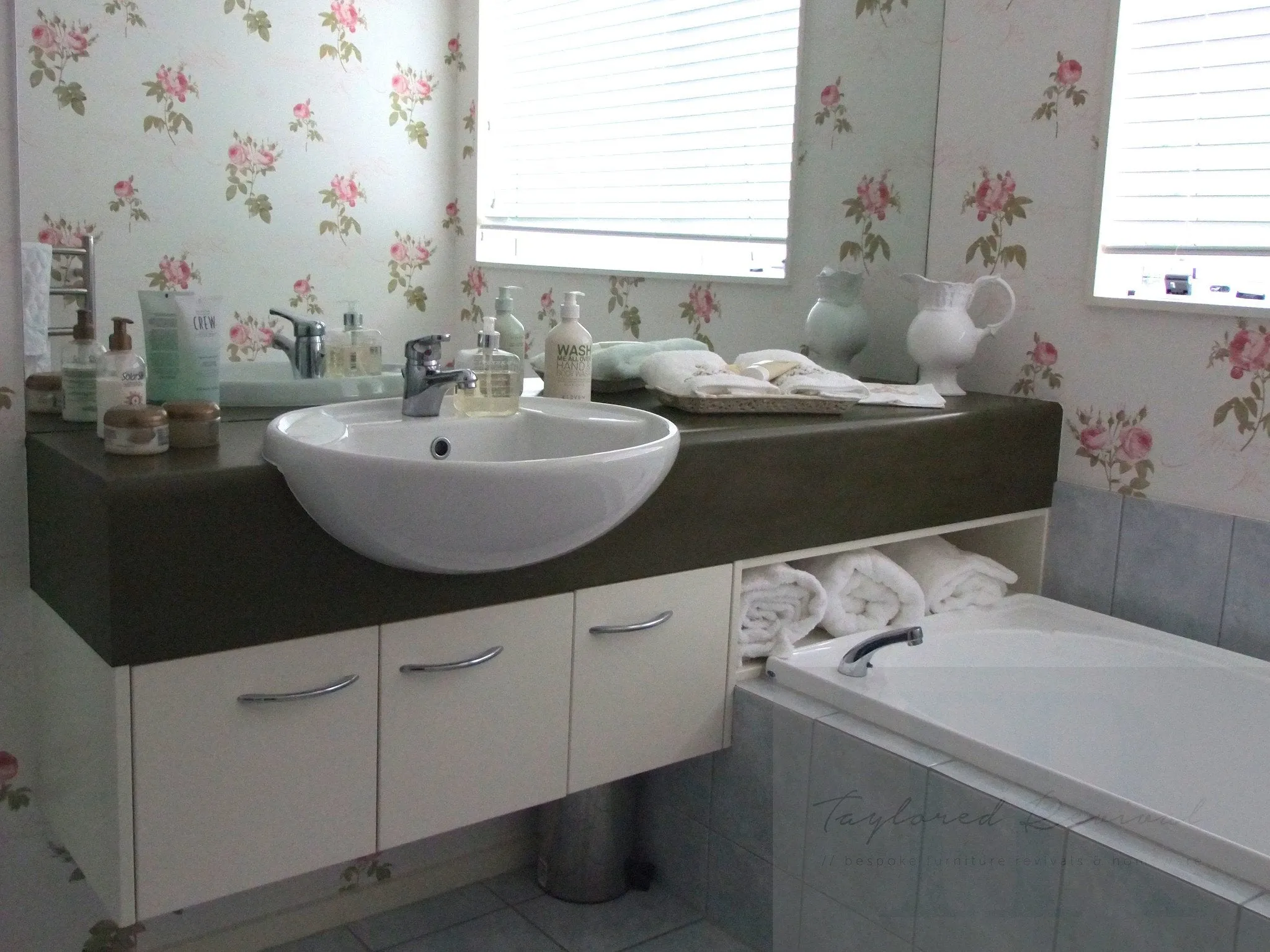 Commissioned bathroom benches