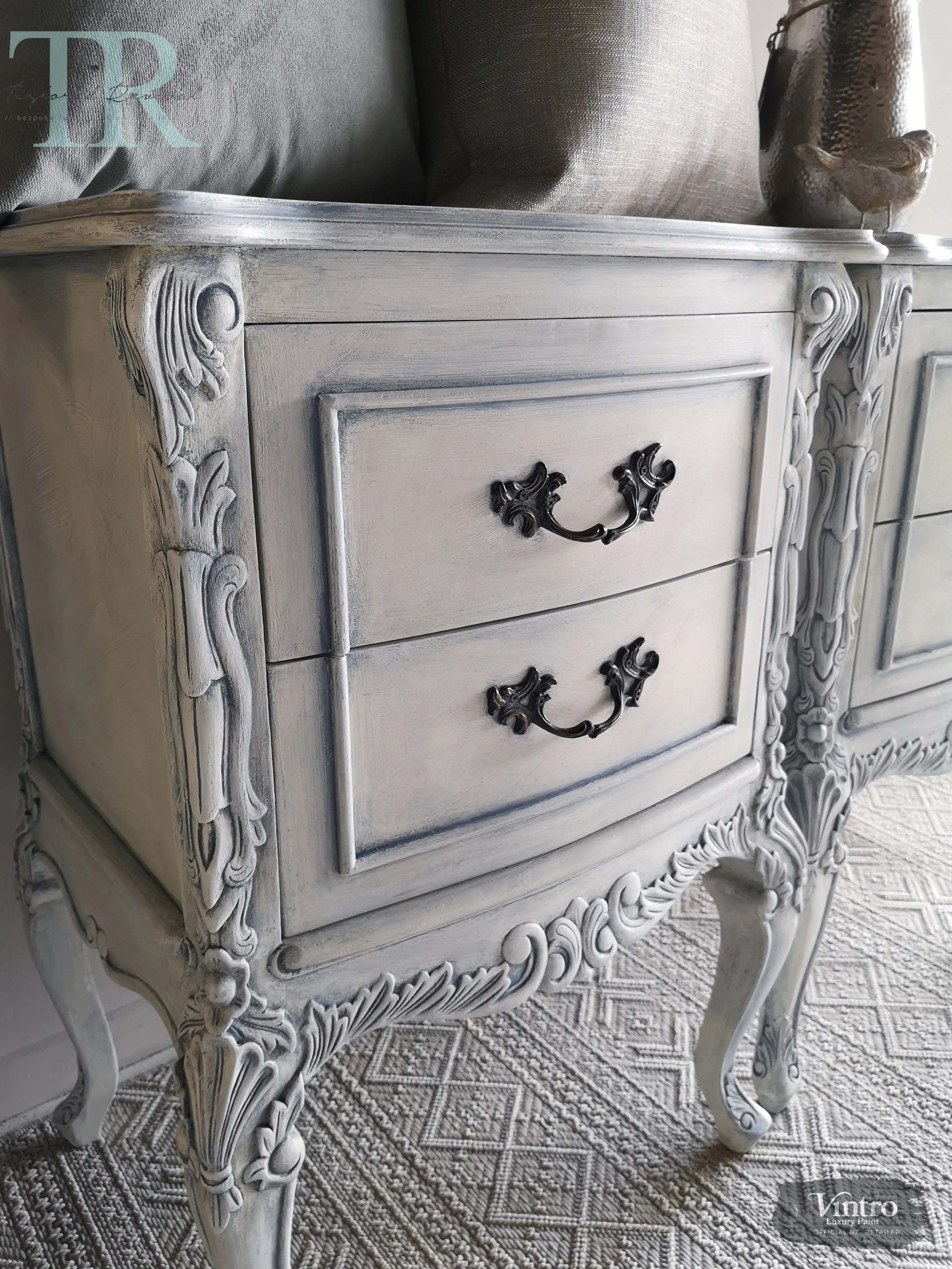 Commissioned Bedroom Suite in a french style white & blue finish