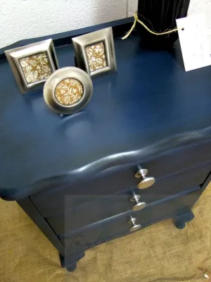 Commissioned Bedside in Napoleonic Blue