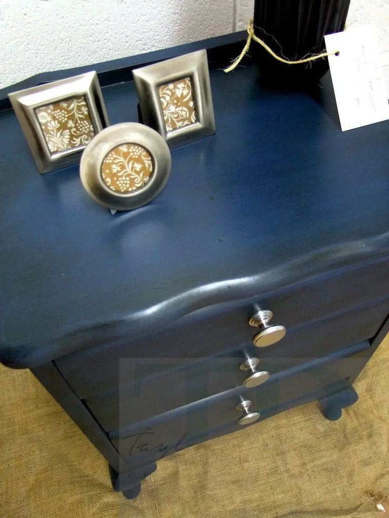 Commissioned Bedside in Napoleonic Blue