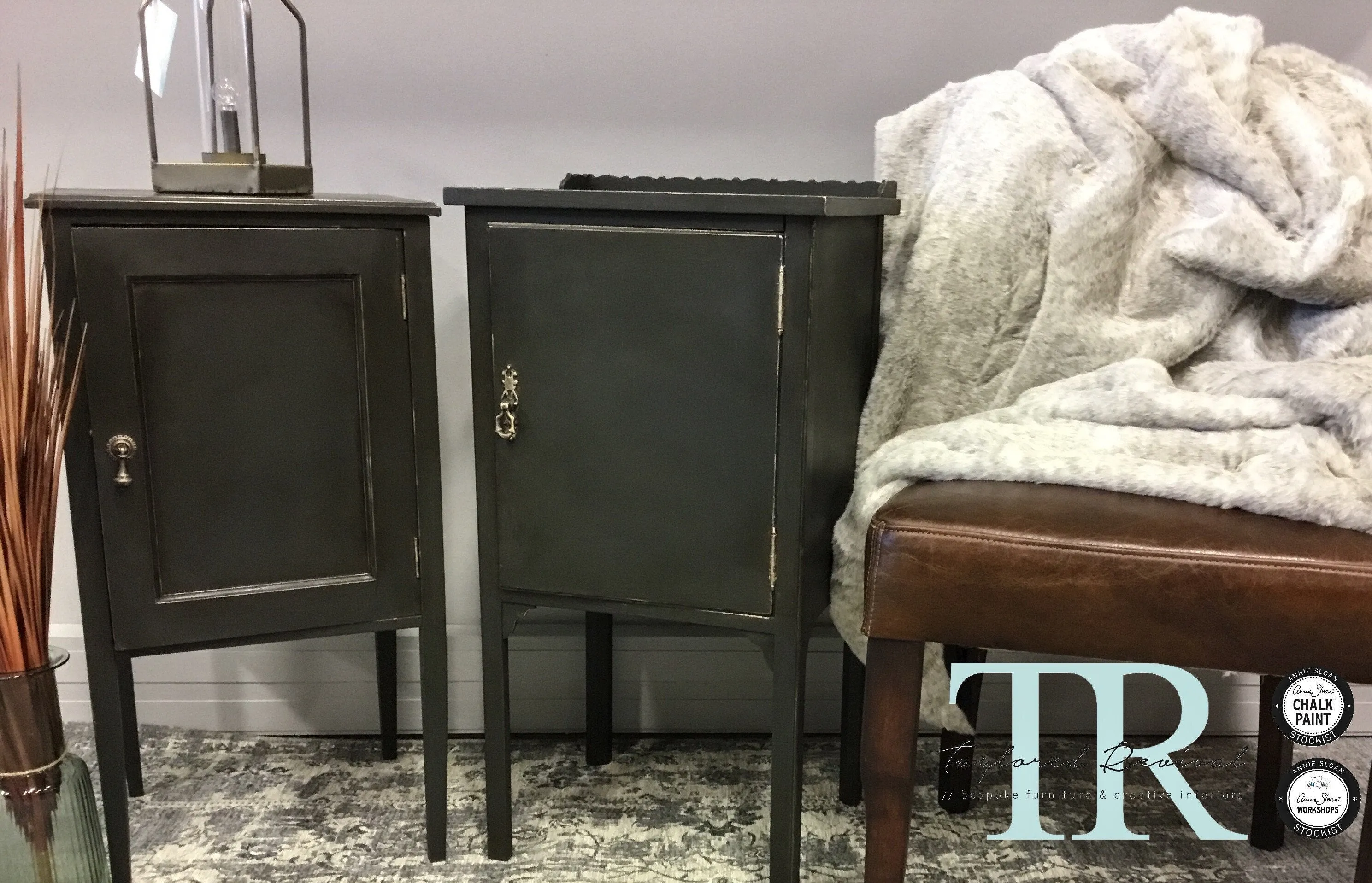 Commissioned Bedsides in Graphite