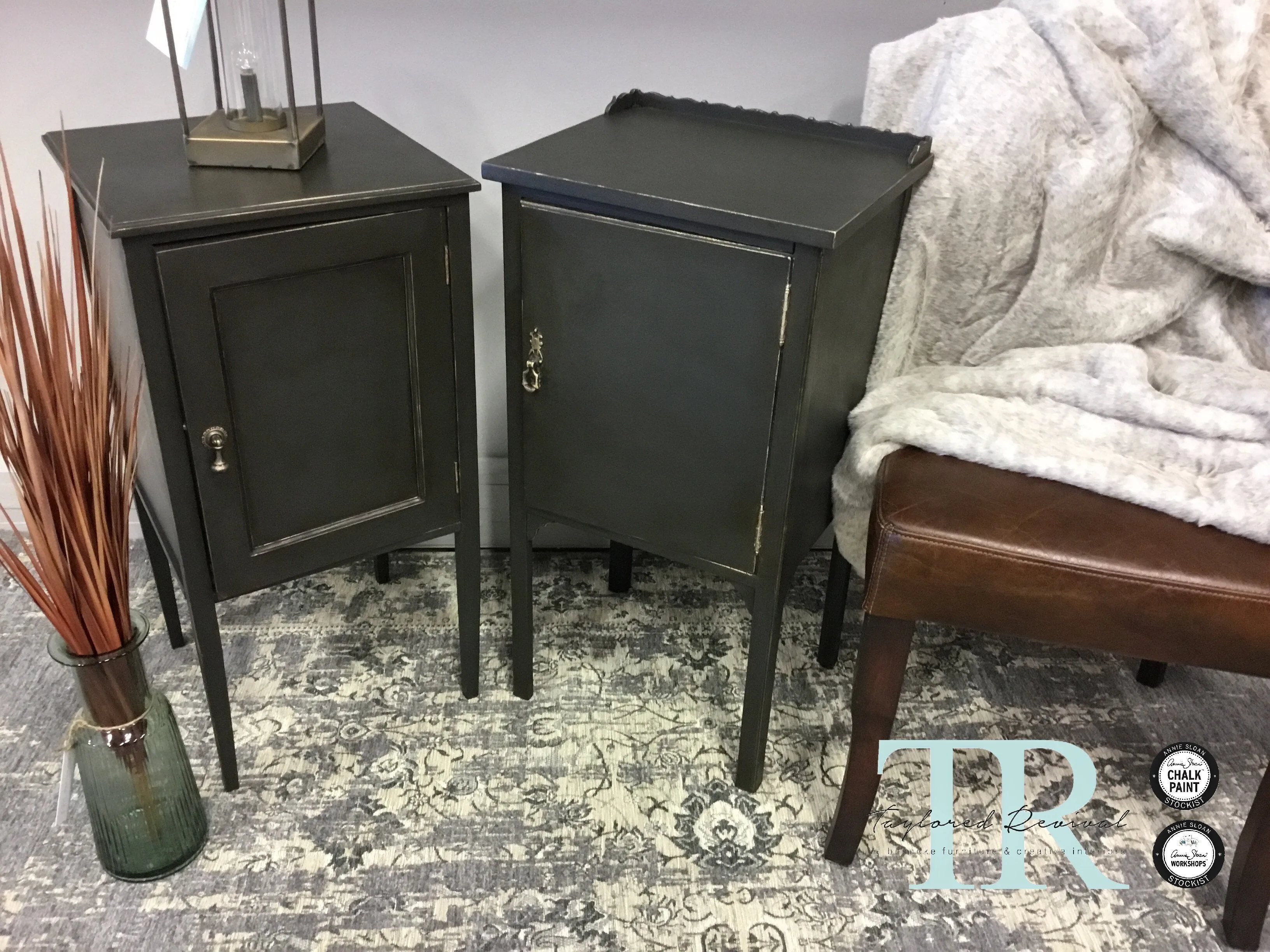 Commissioned Bedsides in Graphite