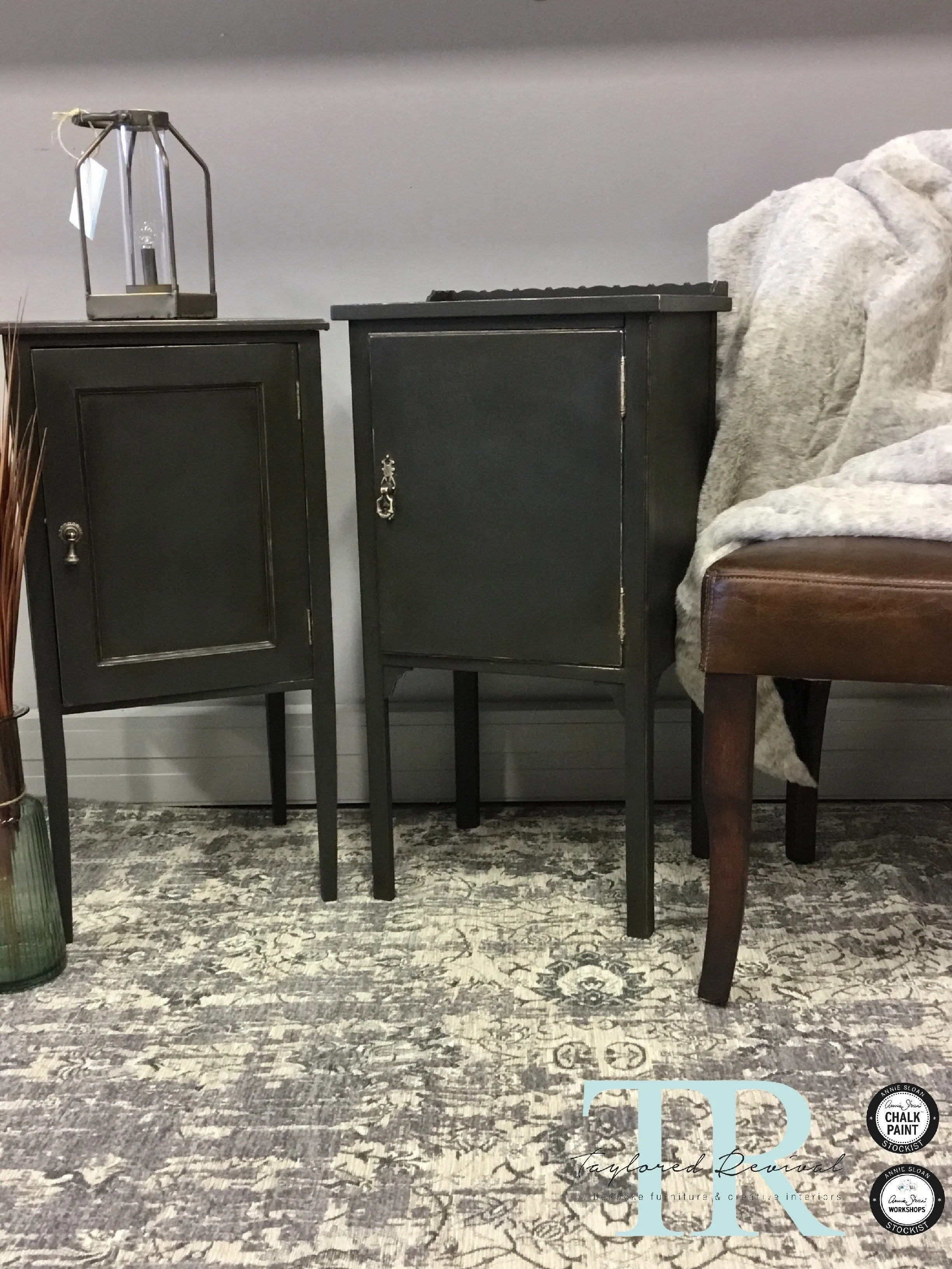 Commissioned Bedsides in Graphite