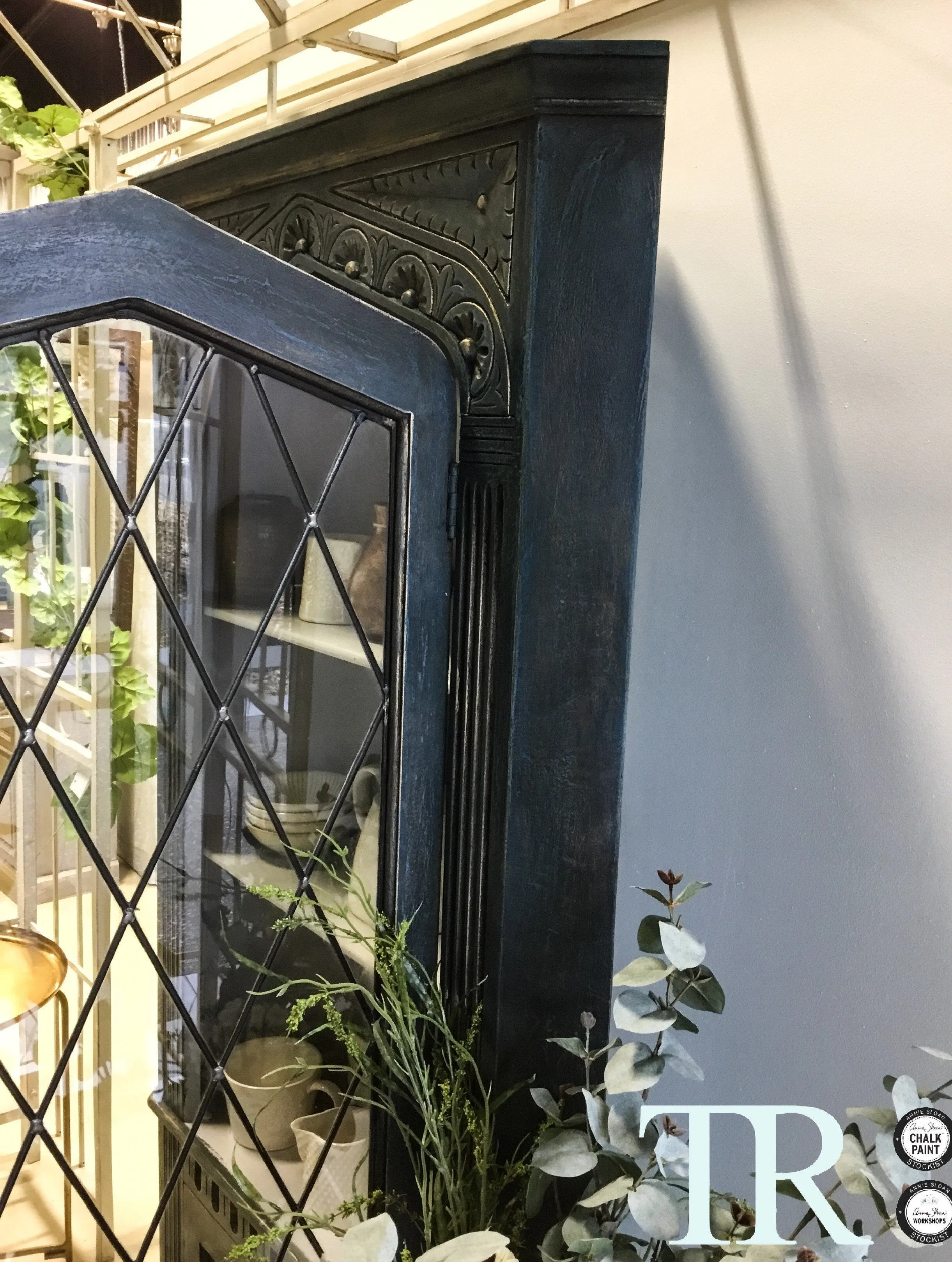 Commissioned Corner Unit in Aubusson Blue