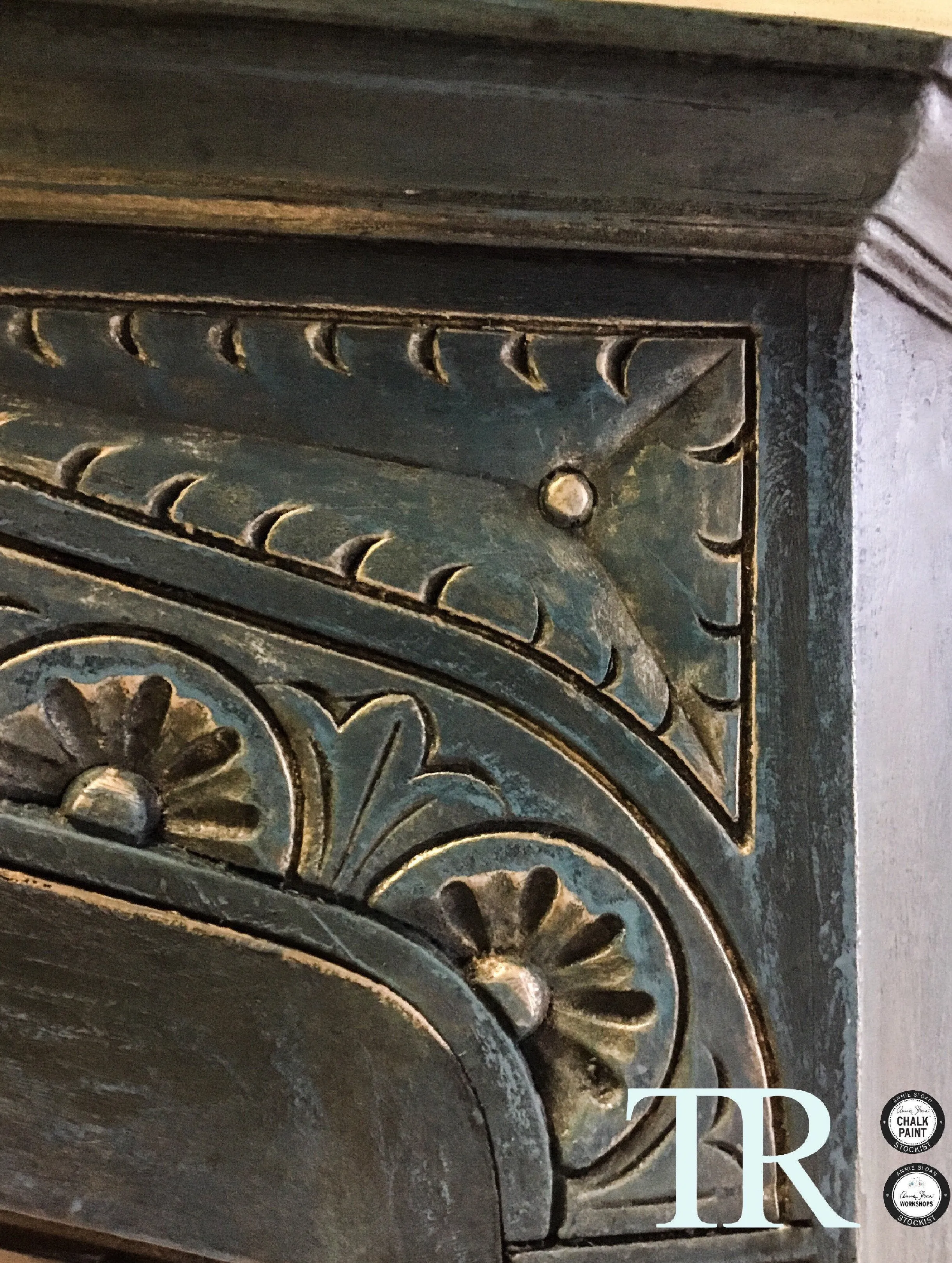 Commissioned Corner Unit in Aubusson Blue