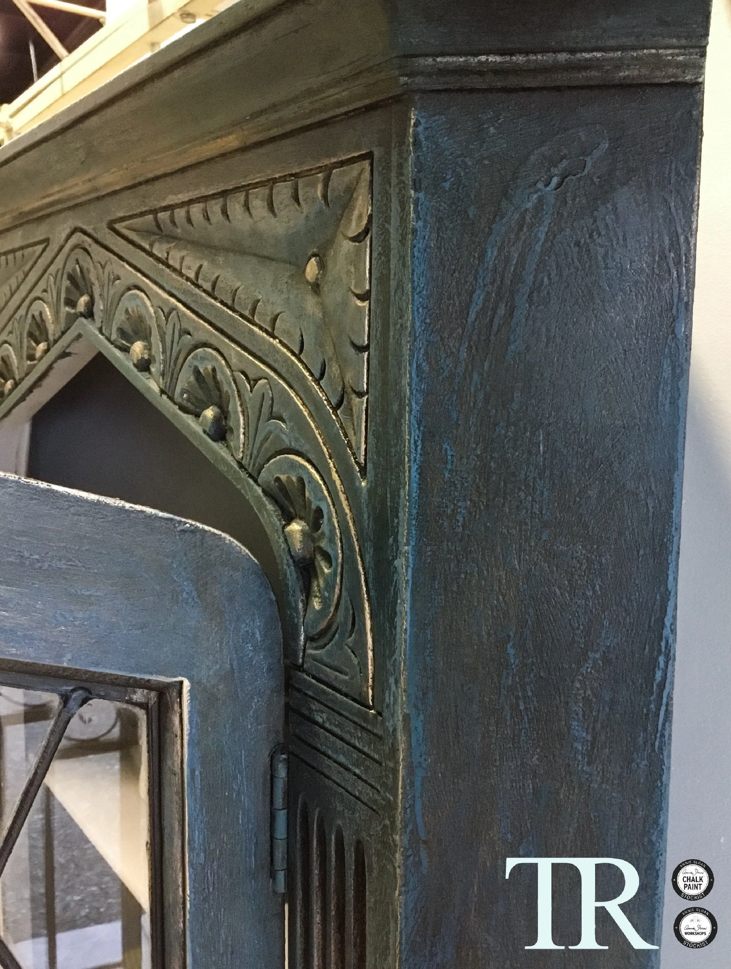 Commissioned Corner Unit in Aubusson Blue