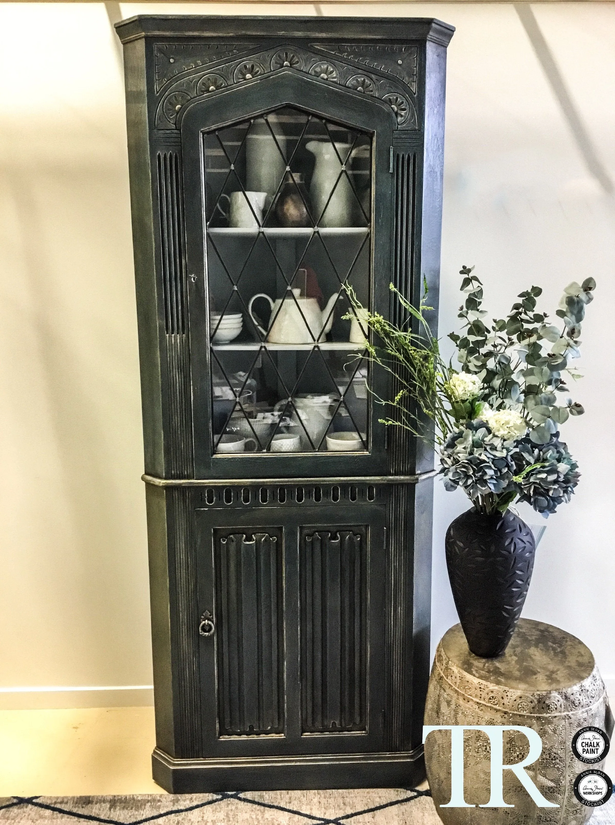 Commissioned Corner Unit in Aubusson Blue