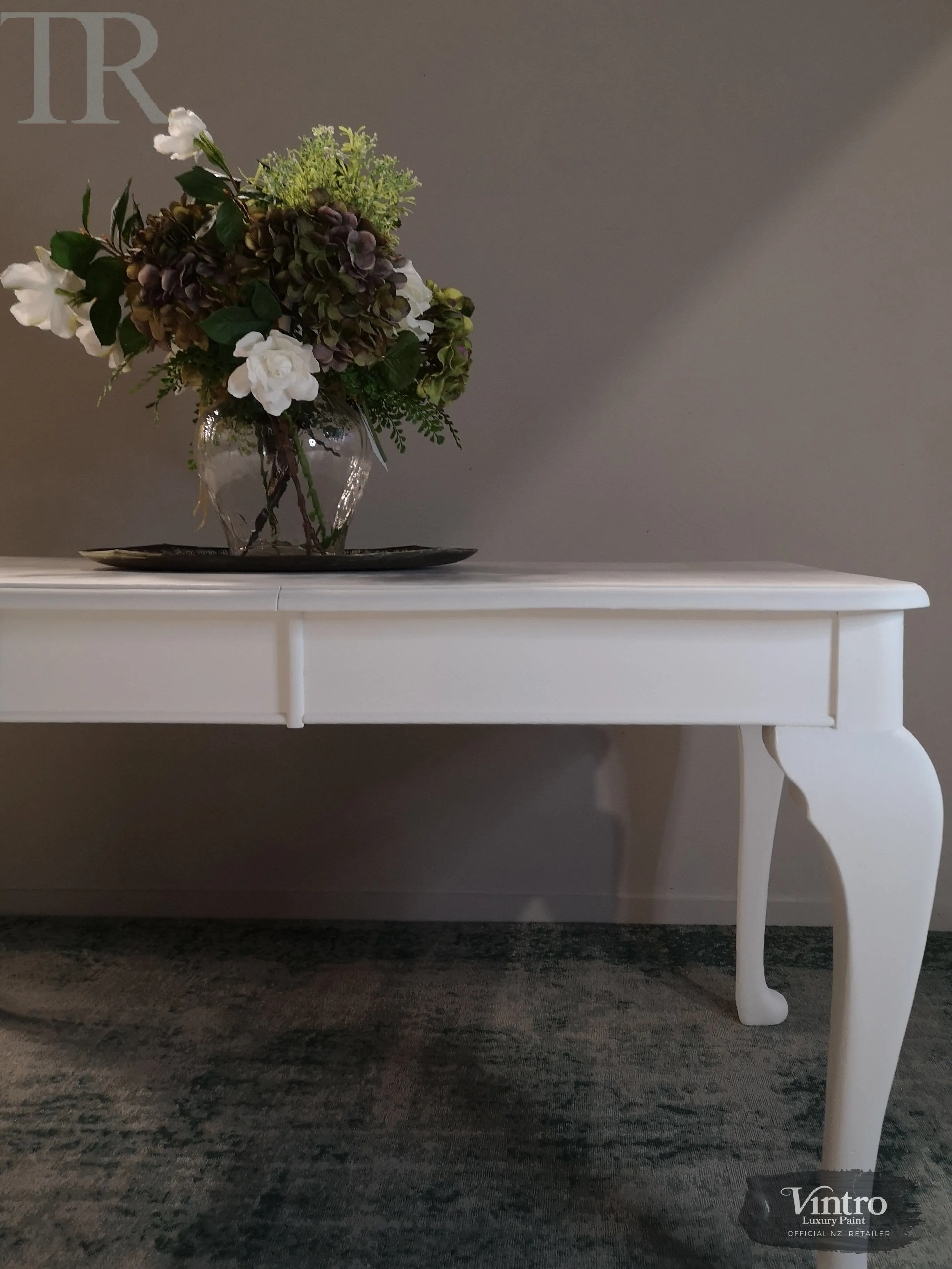 Commissioned Dining Table in Vintro No Seal White