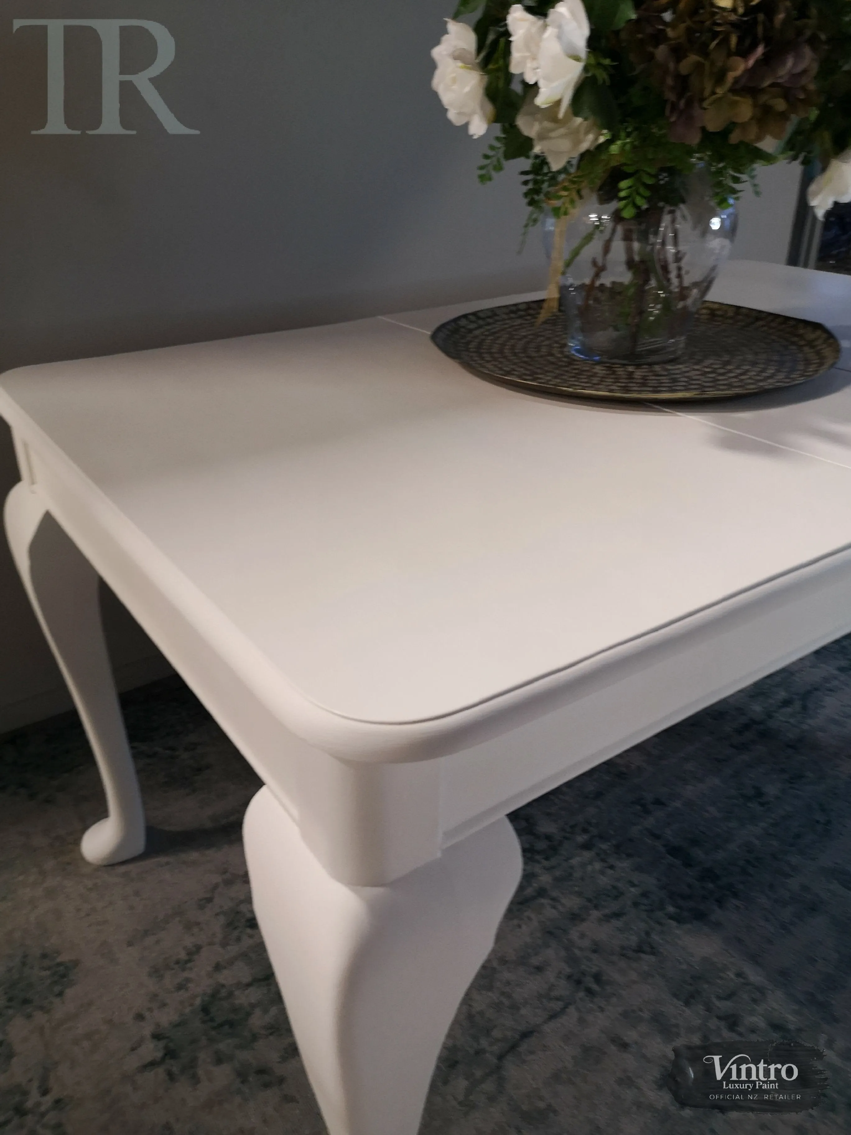 Commissioned Dining Table in Vintro No Seal White