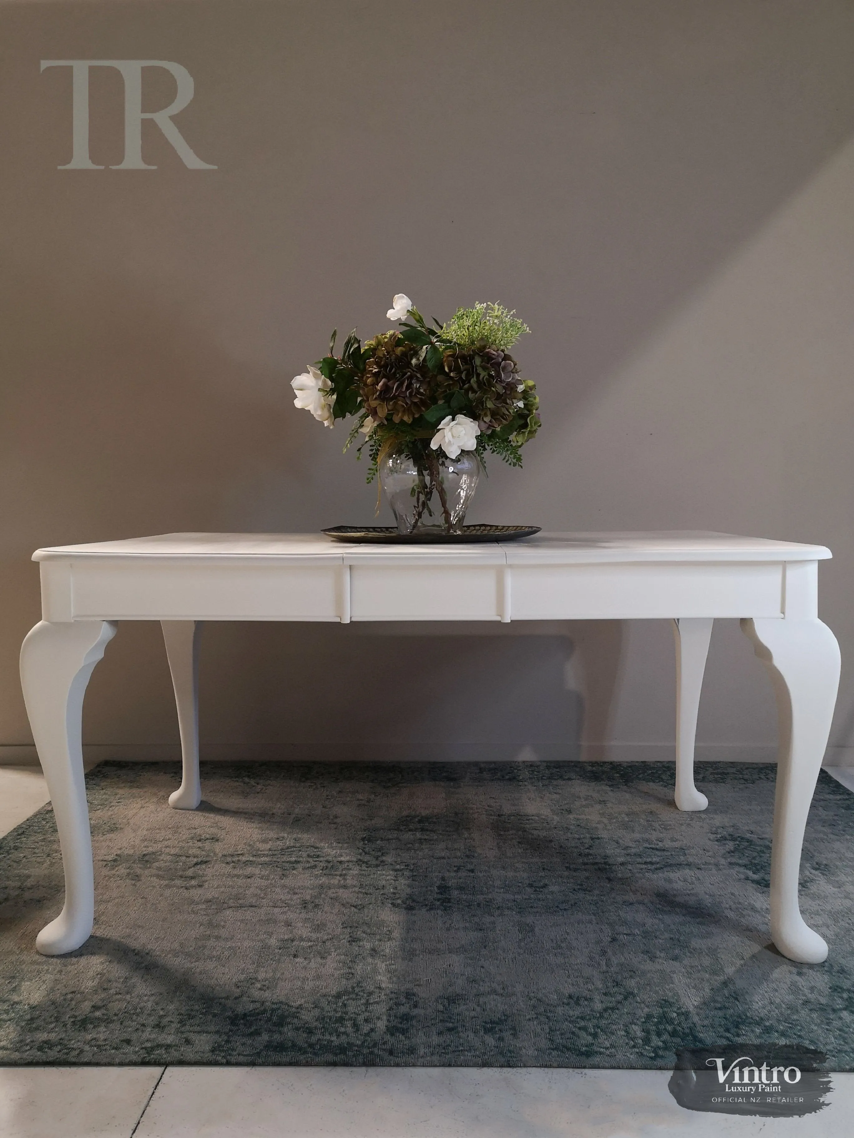 Commissioned Dining Table in Vintro No Seal White