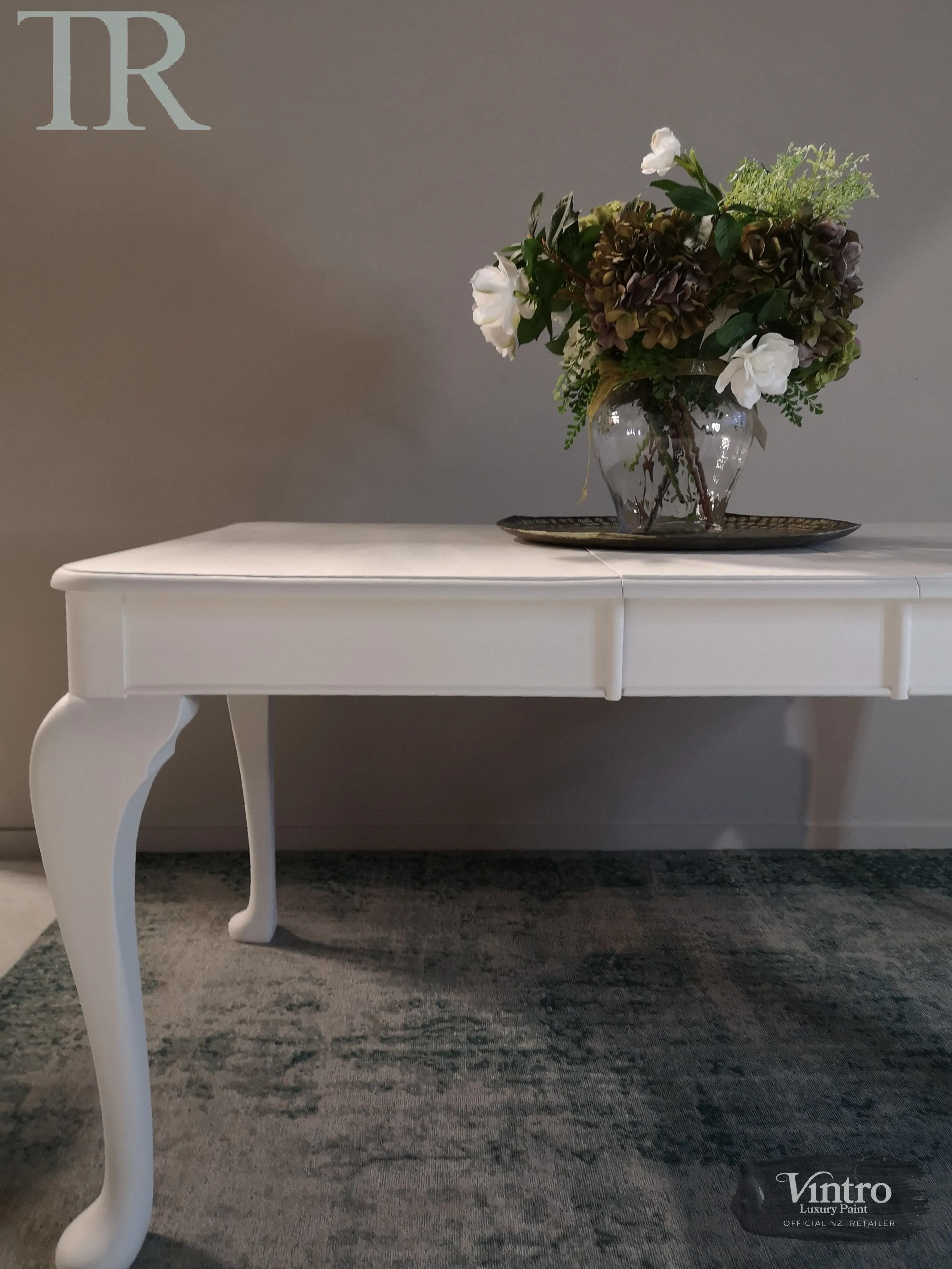 Commissioned Dining Table in Vintro No Seal White