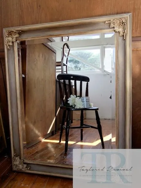 Commissioned french provincial inspired mirror