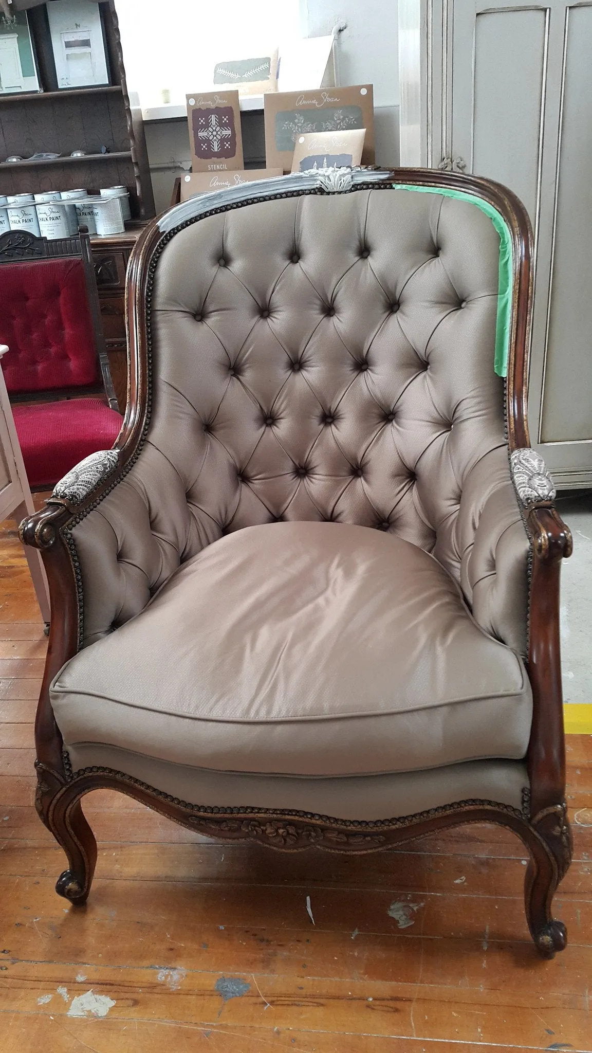 Commissioned French Style Chair in Old White