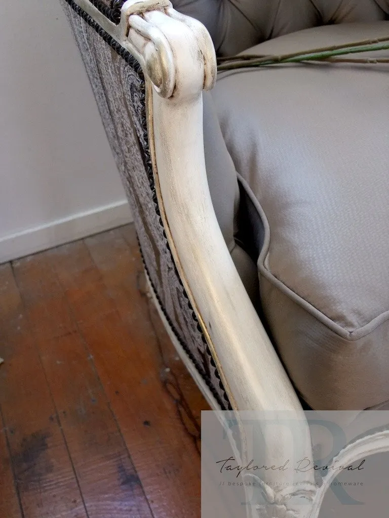 Commissioned French Style Chair in Old White