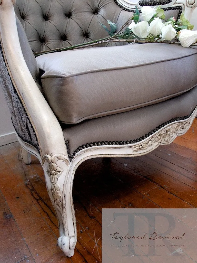 Commissioned French Style Chair in Old White