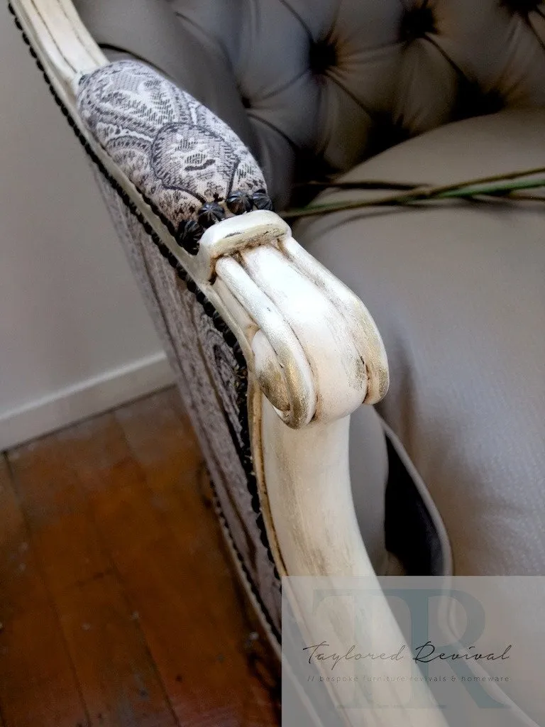 Commissioned French Style Chair in Old White