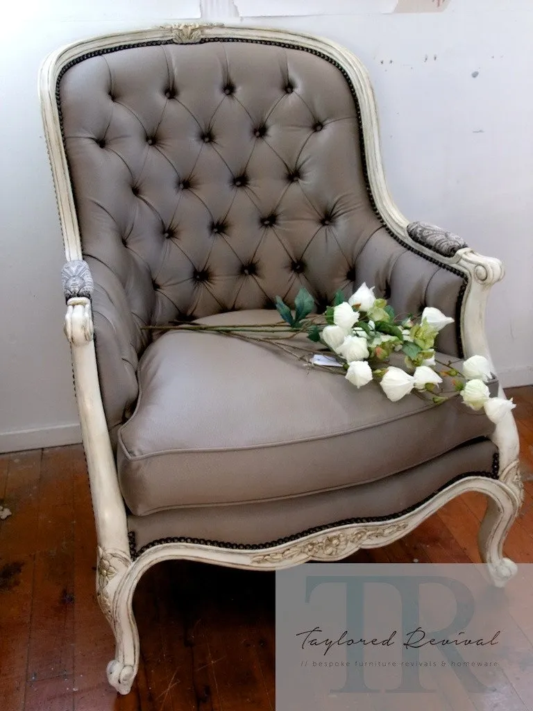 Commissioned French Style Chair in Old White