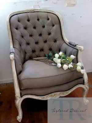 Commissioned French Style Chair in Old White