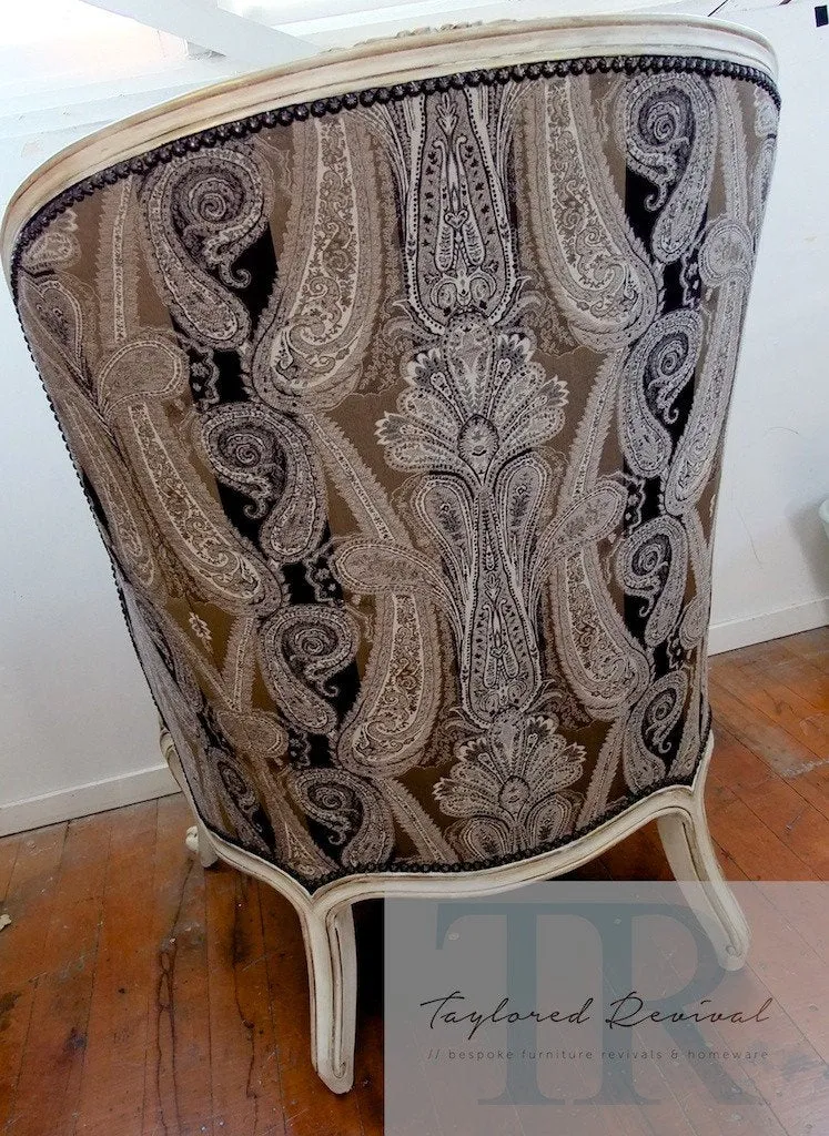 Commissioned French Style Chair in Old White