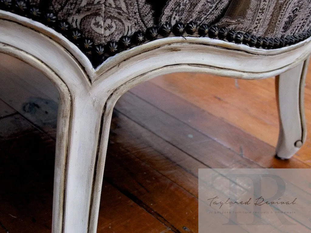 Commissioned French Style Chair in Old White