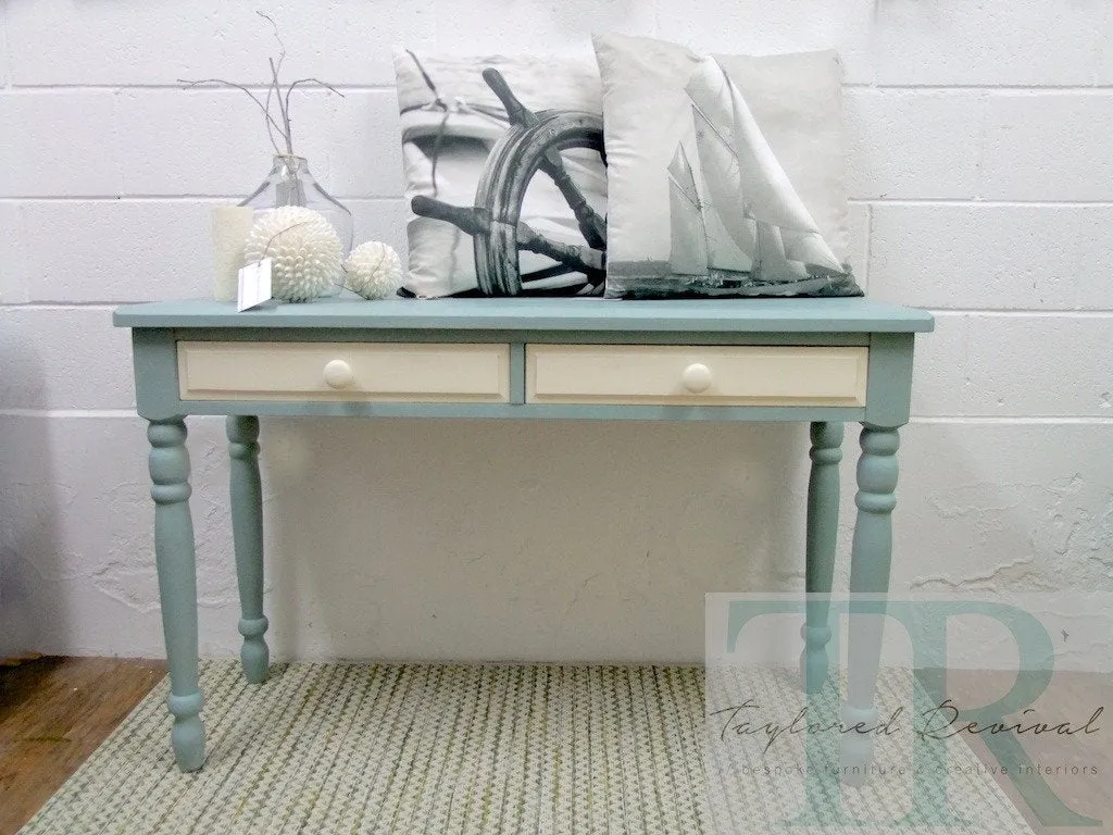 Commissioned Hall Table in duck egg blue