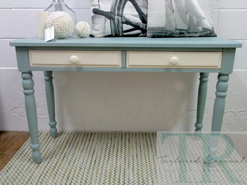 Commissioned Hall Table in duck egg blue