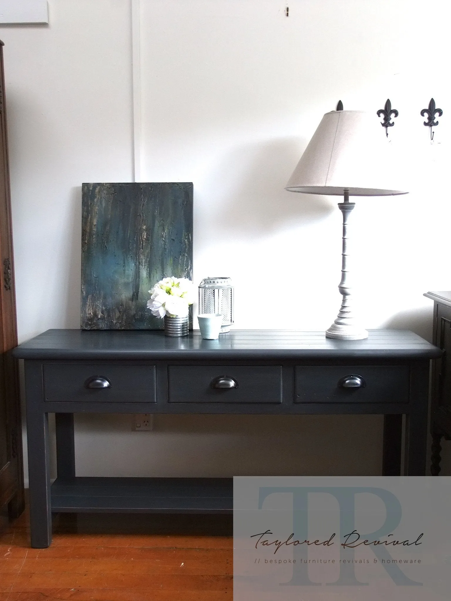 Commissioned Hall Table in Graphite
