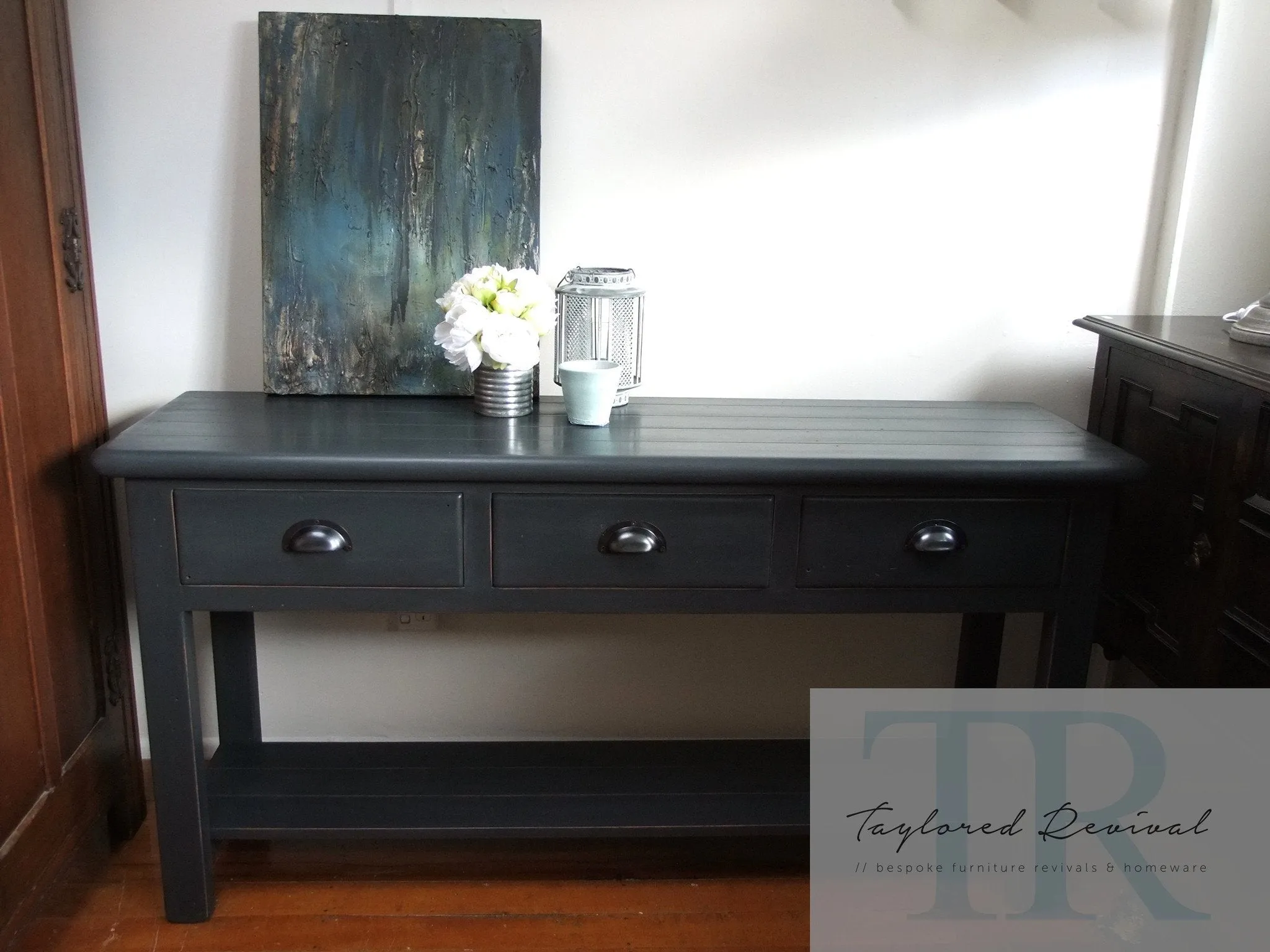 Commissioned Hall Table in Graphite